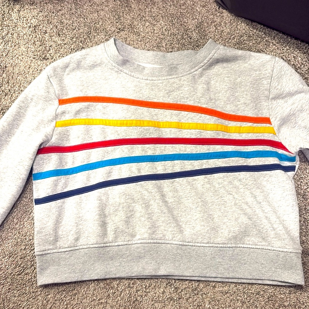 Vanilla Star. Striped Sweat Shirt. Comfortable! Size Large.
